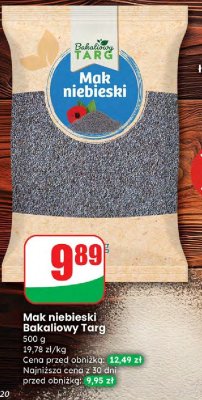 Mak niebieski Bakaliowy Targ promocja w Dino