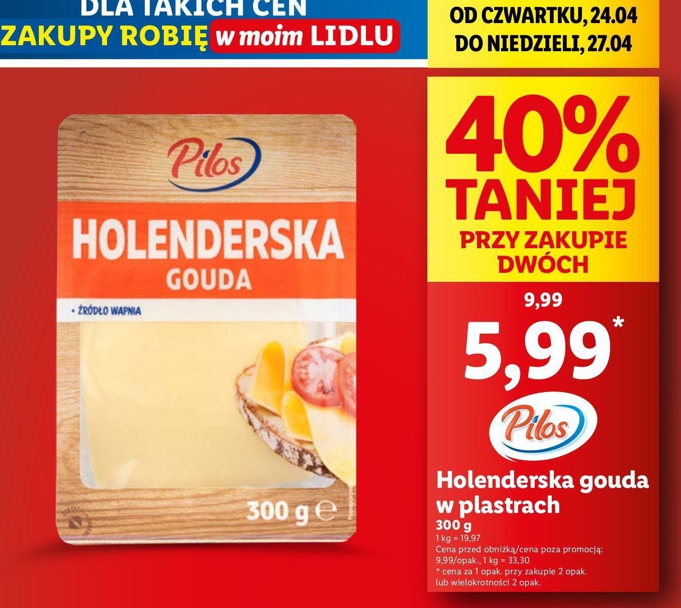 Ser gouda holenderska Pilos promocja