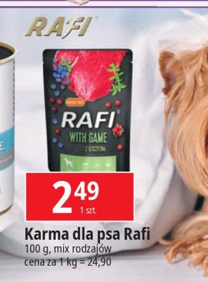 Karma dla psa z dziczyzną Rafi promocja