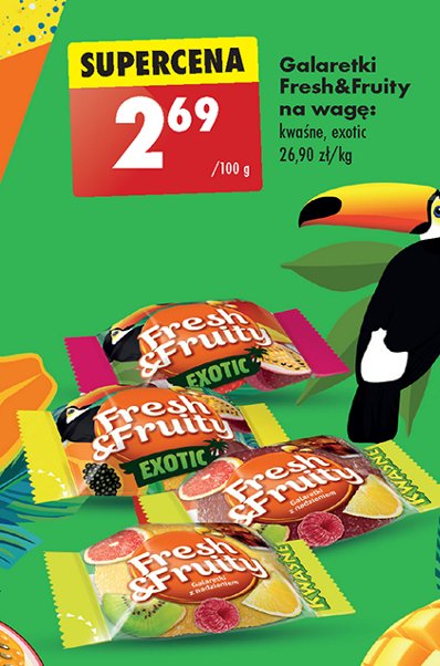 Galaretki exotic Wawel fresh & fruity promocja