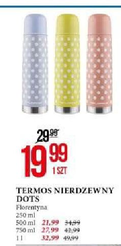 Termos nierdzewny dots 750 ml Florentyna promocja
