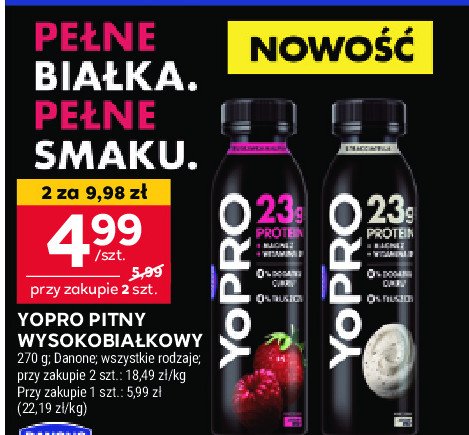 Jogurt stracciatella Danone yopro promocja
