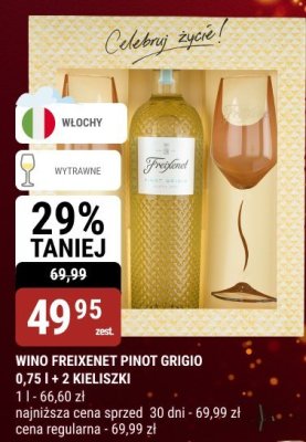 Wino Freixenet Pinot Grigio 0,75 l x 2 Kieliszki promocja w bi1