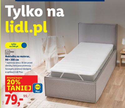 Nakładka na materac 90 x 200 cm promocja w Lidl
