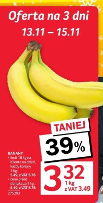 Banany promocja w Selgros