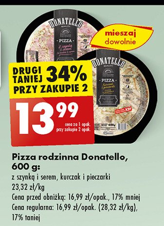 Pizza kurczak i pieczarki Donatello pizza promocja