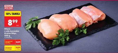 Mięso z uda kurczaka Kraina Mięs, 500 g promocja w Biedronka
