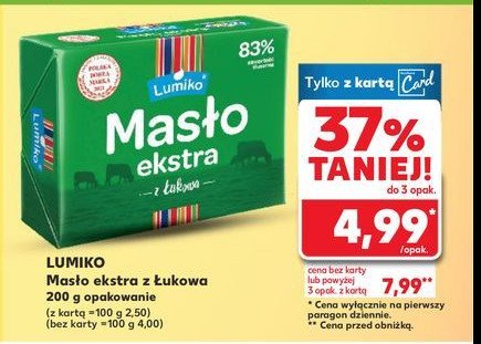 Masło z łukowa Lumiko promocja w Kaufland