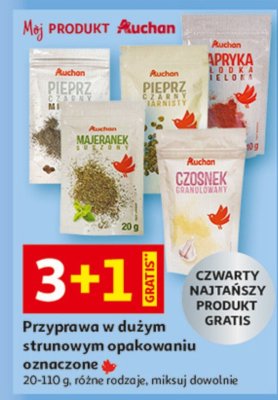 Przyprawa w dużym strunowym opakowaniu różne, 20-110 g, różne rodzaje, miksy dowolne promocja w Auchan