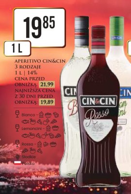 Aperitivo Cin&Cin 3 rodzaje 1 L promocja w Dino