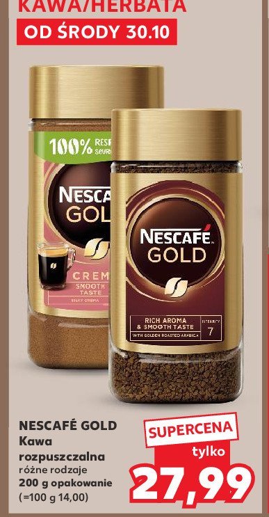 Kawa smooth Nescafe gold crema promocja