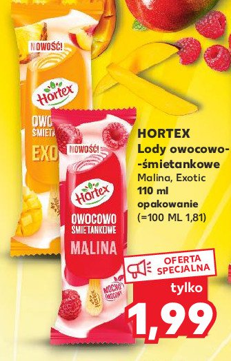 Lody owocowo-śmietankowe exotic Hortex promocja