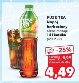 Herbata mrożona black peach hibiscus Fuzetea promocja w Kaufland