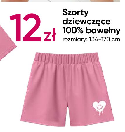 Szorty dziewczęce 134-170 cm promocja