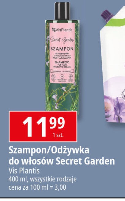 Szampon do włosów rozmaryn Vis plantis promocja w Leclerc