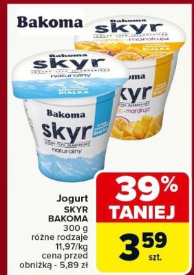 Jogurt SKYR BAKOMA promocja w Carrefour Market