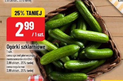 Ogórki szklarniowe promocja w POLOmarket