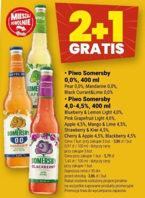 Piwo Somersby 0,0-4,5% promocja w Twój Market