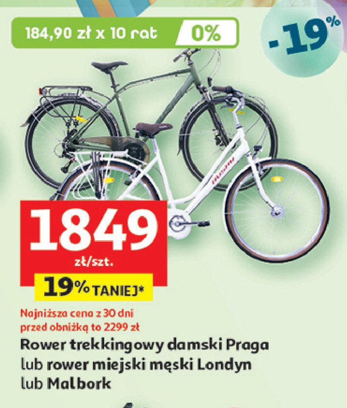 Rower miejski londyn 28" promocja w Auchan