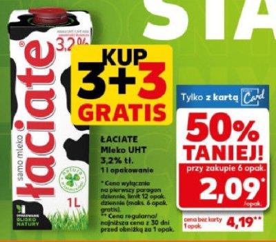 Mleko UHT 3,2% tł. promocja w Kaufland