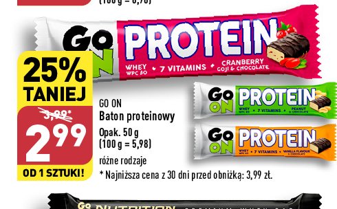 Baton proteinowy orzechowy 25% Sante go on! protein promocja
