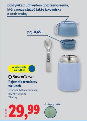 Pojemnik termiczny na lunch Silvercrest promocja w Lidl