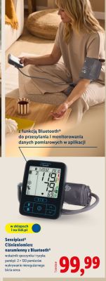 Ciśnieniomierz naramienny z Bluetooth Sensiplast promocja w Lidl