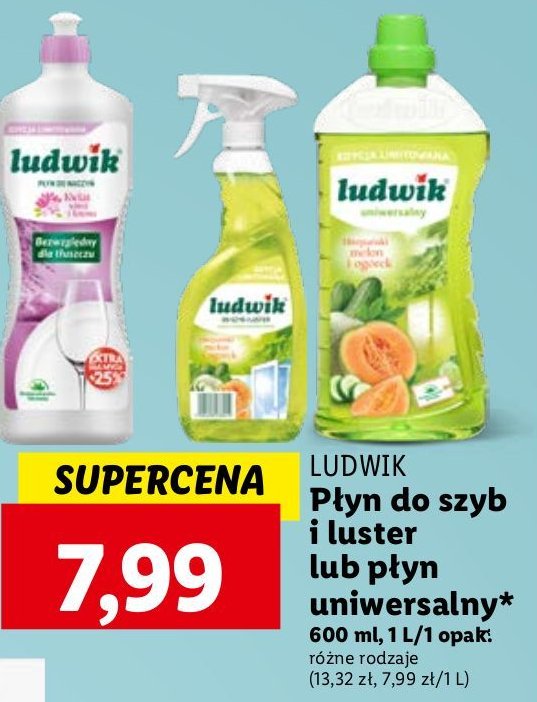 Płyn uniwersalny melon i ogórek Ludwik promocja