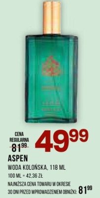 Woda kolońska Aspen promocja w Drogerie Natura