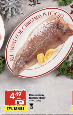 Dorsz czarny filet bez skóry promocja w Delikatesy Centrum