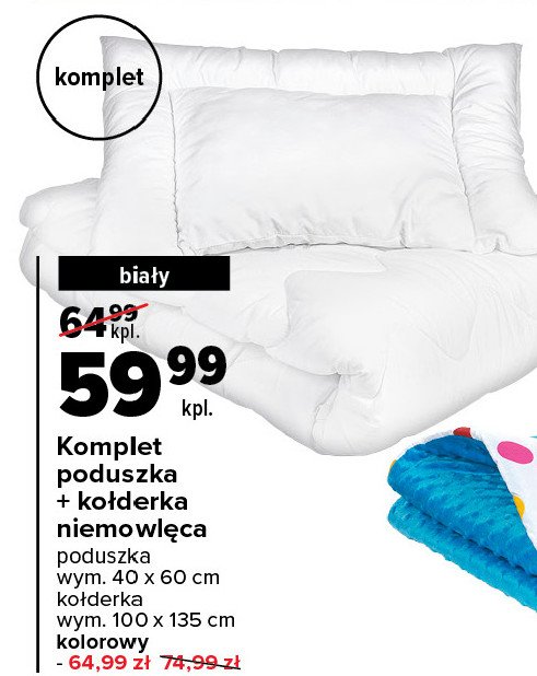 Komplet poduszka + ko艂dra 100 x 135 cm kolorowa promocja