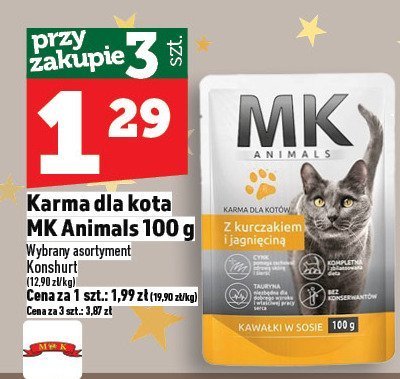 Karma dla kota MK Animals 100g promocja w TOPAZ