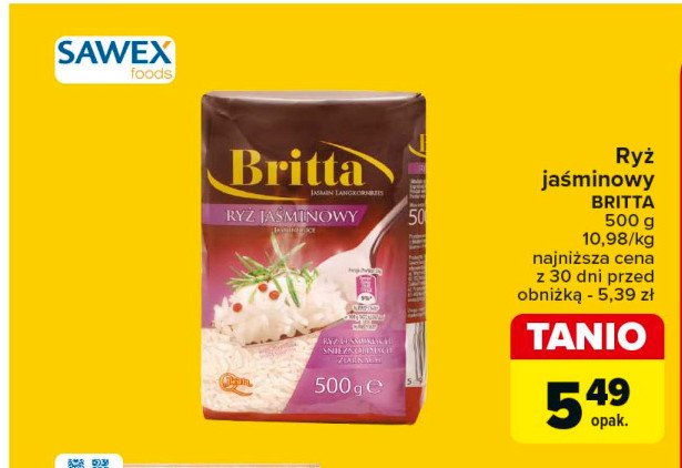 Ryż jasminowy BRITTA promocja