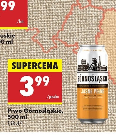 Piwo Górnośląskie jasne pełne promocja w Supeco