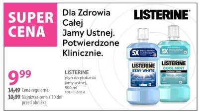 Płyn LISTERINE płyn do płukania jamy ustnej, 500 ml promocja w Hebe