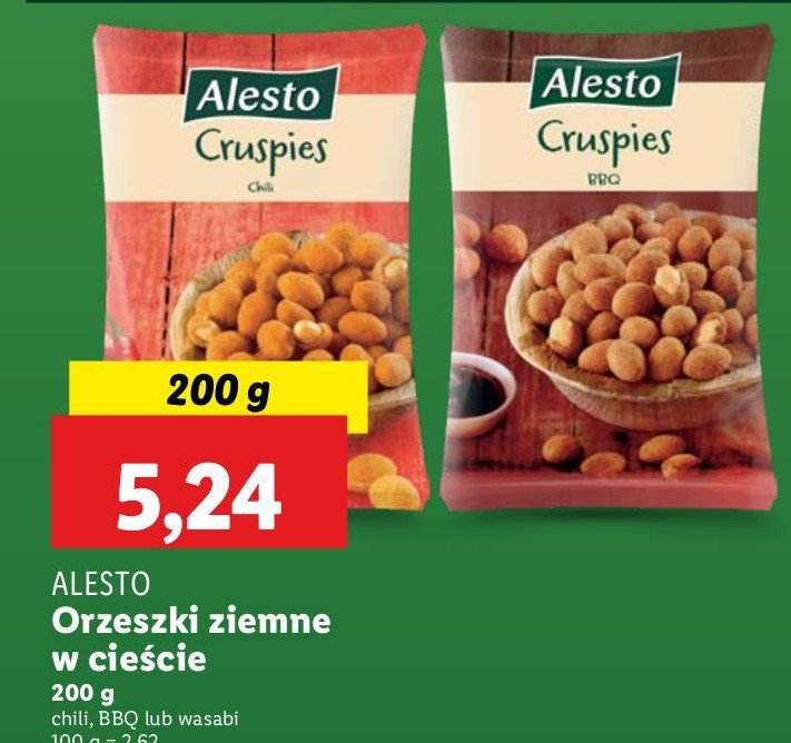 Orzechy ziemne w cieście chili Alesto promocja w Lidl