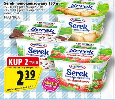 Serek homogenizowany różne smaki 150 g promocja w Prim Market