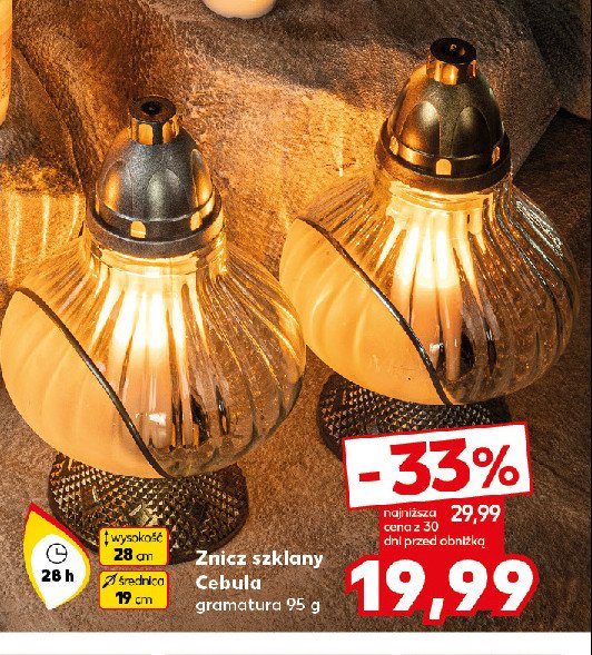 Znicz cebula mała 28h promocja w Kaufland