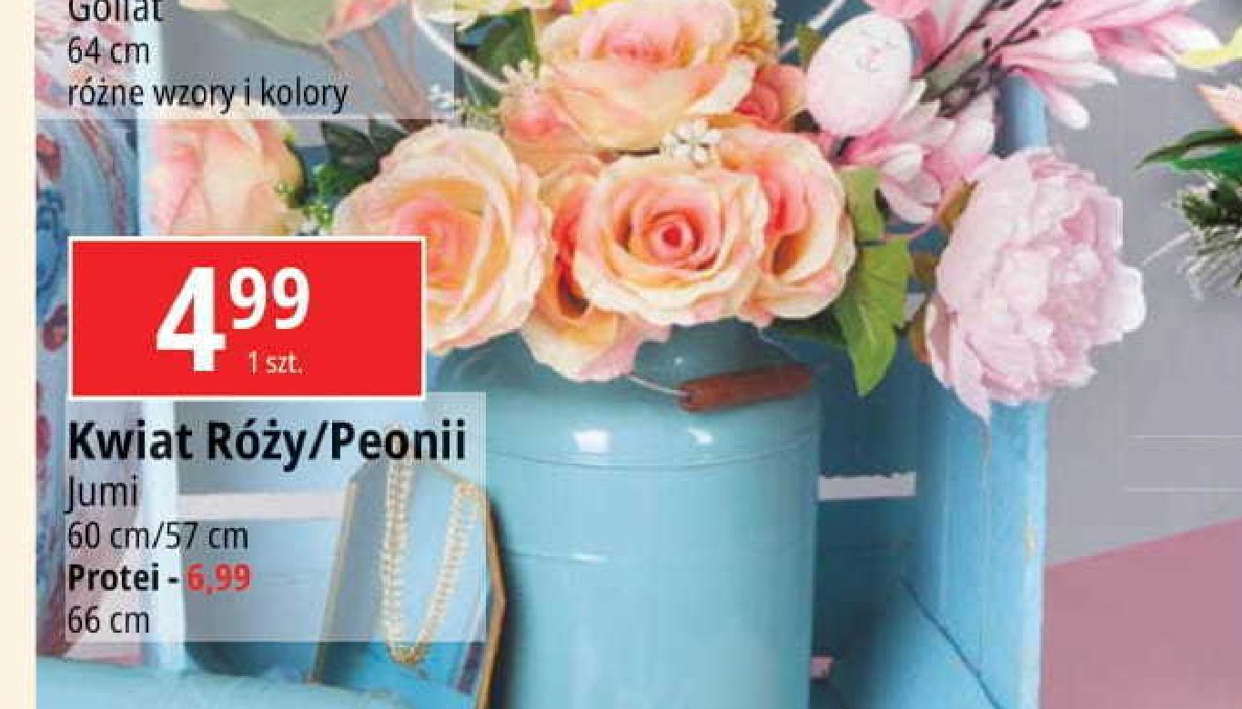 Kwiat r贸偶y 60 cm Jumi promocja