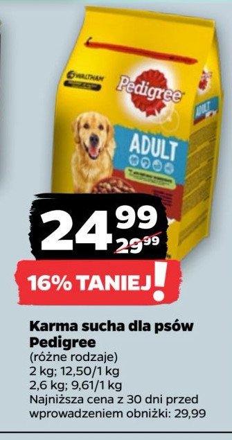 Karma dla psa z wołowiną i warzywami Pedigree promocja