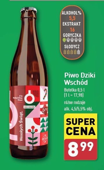 Piwo Dziki wschód wesołych świąt promocja