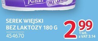 Serek wiejski bez laktozy Serek Wiejski Polski 180g promocja w Selgros