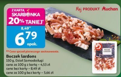 Boczek lardons promocja w Auchan
