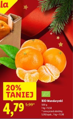 Mandarynki BIO 500 g promocja w Lidl
