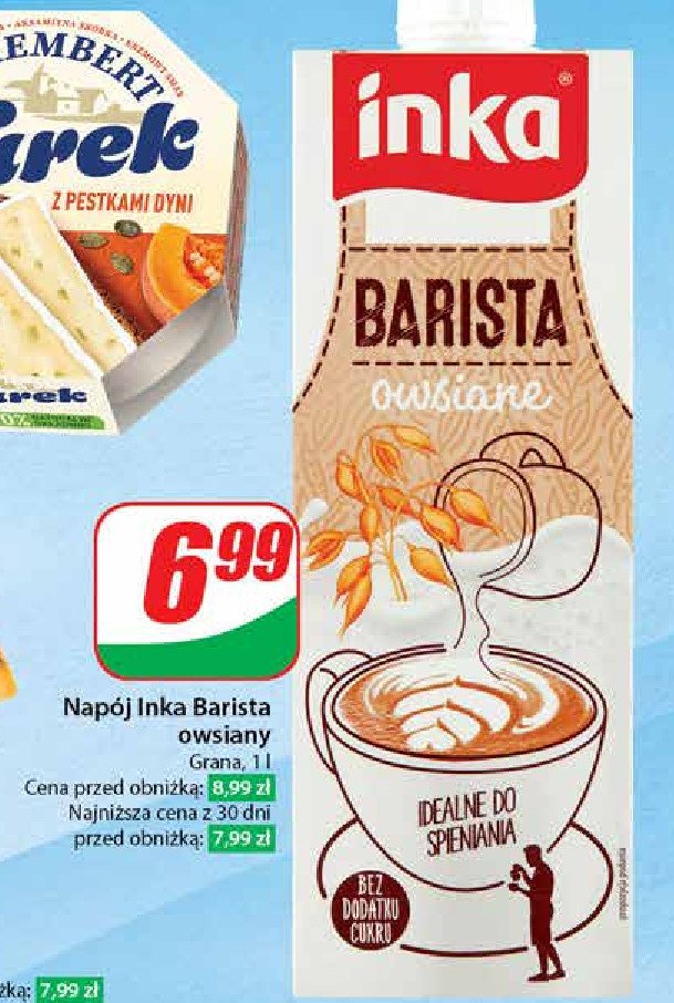 Napój owsiany barista Inka owsiane Inka dobra w swej naturze promocja