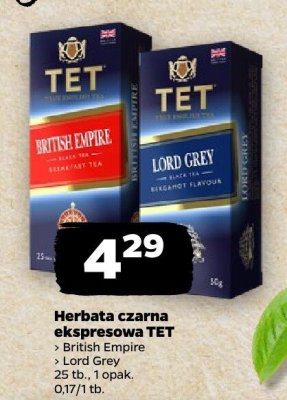 Herbata czarna ekspresowa Lord Grey promocja w Netto