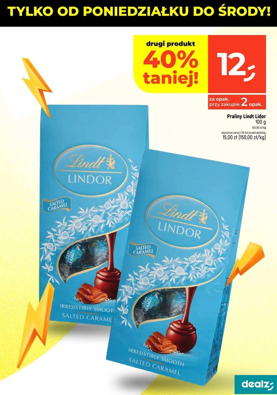 Bombonierka salted caramel Lindt lindor promocja