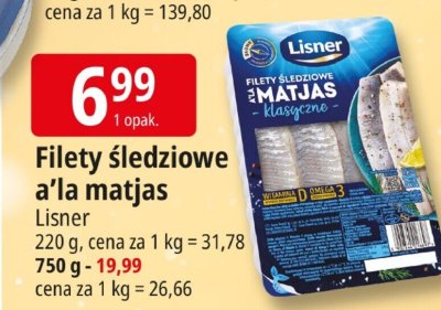 Filety śledziowe a'la matjas Lisner promocja w Leclerc