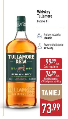 Whiskey Tullamore D.E.W. promocja w Aldi