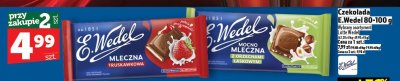 Czekolada E.Wedel mleczna truskawkowa 80-100 g promocja w TOPAZ